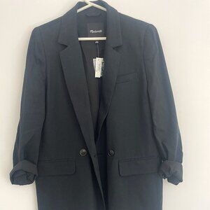 Madewell Oversized Black Double Breasted Blazer